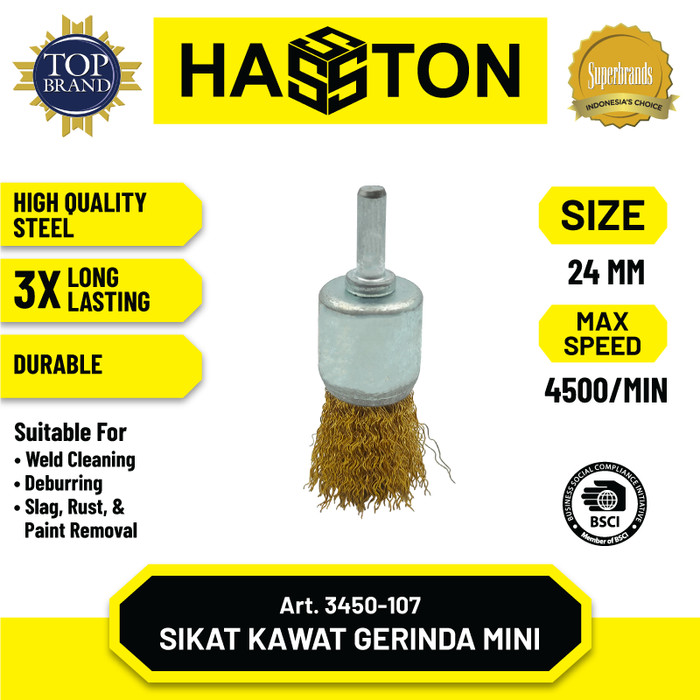 Hasston Sikat Baja Gerinda 24mm / Sikat Kawat (3450-107)