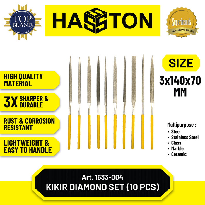 Hasston Kikir Emas Diamond File Set 5 Pcs / Kikir Permata (1633-001)