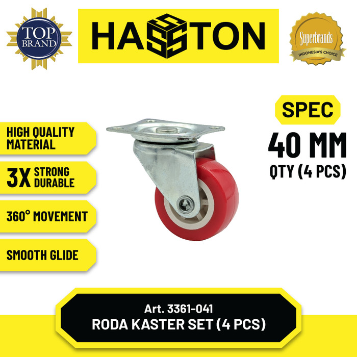 Hasston Roda Gepeng 25mm 1Set / Roda Kastor / Caster Wheel (3361-025)