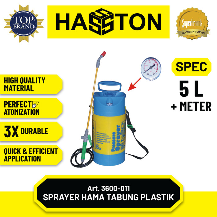 Hasston Sprayer Hama 7Lt Tabung Plastik / Pressure Sprayer (3600-010)
