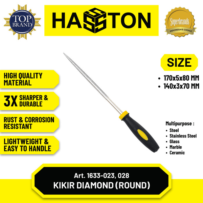 Hasston Kikir Emas Diamond Permata Round 170x5x80 mm (1633-023)