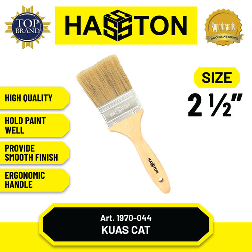 Hasston Kuas Cat Gagang Kayu / Brush Paint / Kuas Cat Tembok (1970)