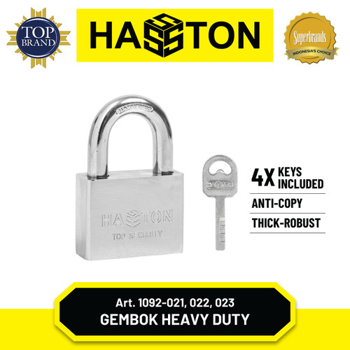 Hasston Gembok Chrome 50mm / Gembok Rumah / Safety Padlock (1092-022)