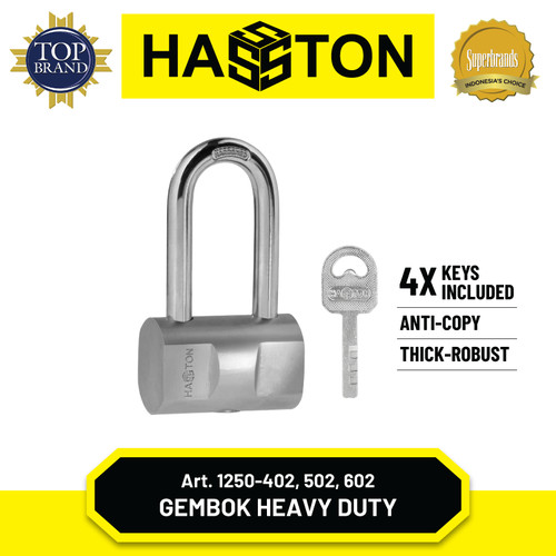 Hasston Gembok Bulat Satin LP 40mm / Padlock Heavy Duty (1250-402)