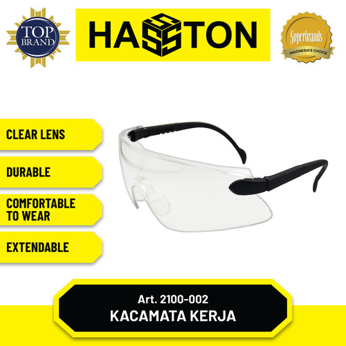 Hasston Kaca Mata Kerja Bening / Safety Glasses (2120-100)
