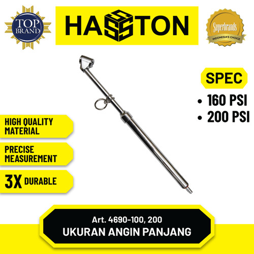 Hasston Alat Ukur Angin Ban 200 PSI Panjang / Tire Gauge (4690-200)