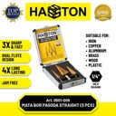Hasston Mata Bor Pagoda Multi Set 3Pcs / HSS Titanium Coated(0501-009)