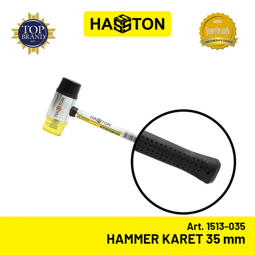 Hasston Hammer Karet Gagang Besi 35mm / Palu Karet (1513-035)