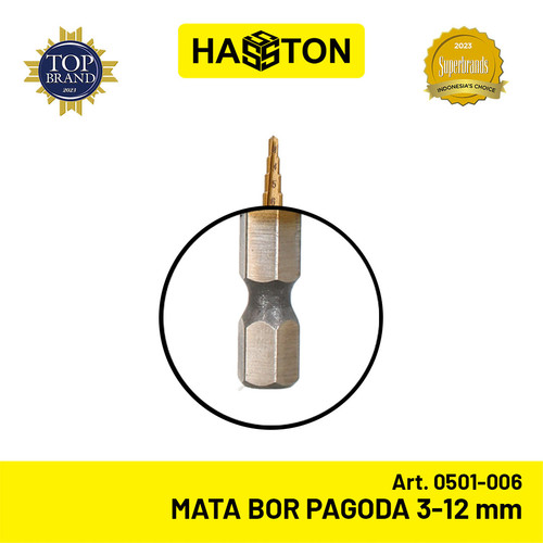 Hasston Mata Bor Pagoda Multi 3-12 mm / HSS Titanium Coated (0501-006)