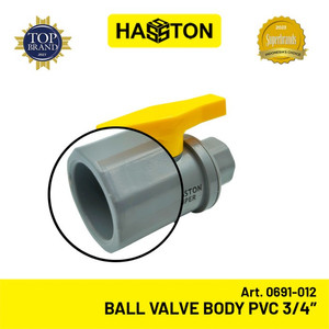 Hasston Ball Valve Body PVC 3/4'' / Katup Bola / Stop Kran (0691-012)