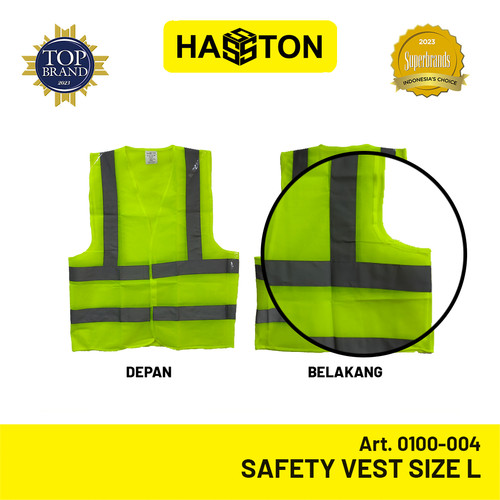 Hasston Safety Vest Size L / Rompi Keselamatan Hijau (0100-004)