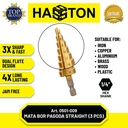 Hasston Mata Bor Pagoda Multi Set 3Pcs / HSS Titanium Coated(0501-009)
