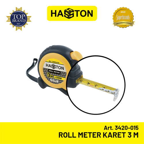 Hasston Roll Meter 3M Auto Stop + Magnet / Tape Measure (3420-015)