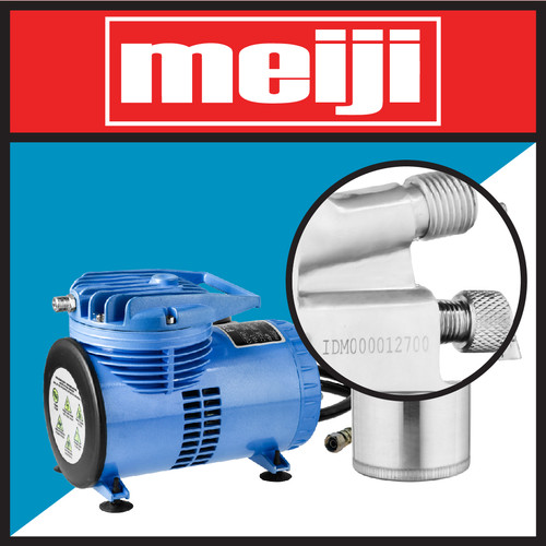 MEIJI Spray Gun F65 + Mini Compressor PT-888 / Semprot Cat (3850-065)