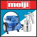 MEIJI Spray Gun F65 + Mini Compressor PT-888 / Semprot Cat (3850-065)