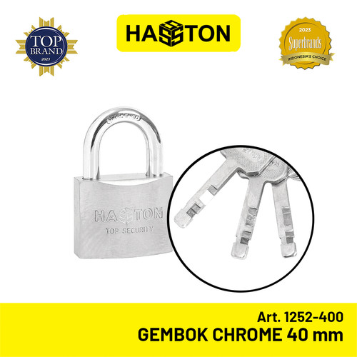 Hasston Gembok Chrome 40mm / Padlock Heavy Duty (1252-400)