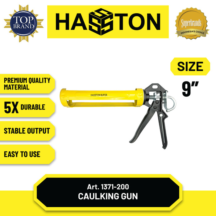 Hasston Caulking Gun 9" / Alat Tembak Lem Silicone (1373-400)