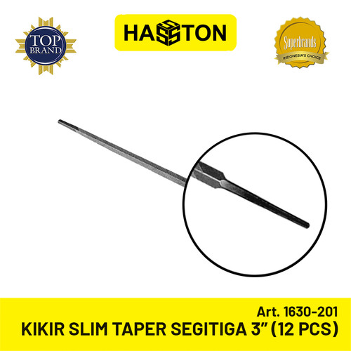 Hasston Kikir Slim Taper 3" Segitiga (12 Pcs) (1630-201)