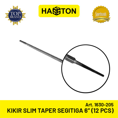 Hasston Kikir Slim Taper 6" Segitiga (12 Pcs) (1630-205)