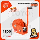 Hand Winch Auto Brake / Katrol Manual 1800 Lbs TOYO