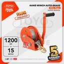 Hand Winch Auto Brake / Katrol Manual 1200 Lbs x 15 Meter TOYO