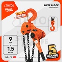 Lever Block / Lever Hoist 9 Ton x 1.5 Meter TOYO