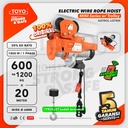 Mini Electric Hoist Trolley set / Katrol Listrik 600/1200Kg x 20M TOYO