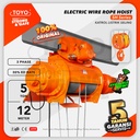Electric Wire Rope Hoist 5 Ton x 12 Meter SH Series TOYO