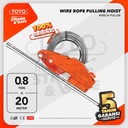 Wire Rope Pulling Hoist / Tirfor 0.8 Ton x 20 Meter TOYO