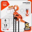 Lever Block / Lever Hoist 6 Ton x 1.5 Meter TOYO