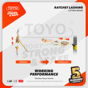 Ratchet Puller 2 Ton x 1.2 Meter Tracktang Kodokan Puller Grip TOYO