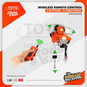 Wireless Remote Control Mini Hoist 220V 6 Button 4 Direction 60µF TOYO