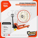 Nylon Steering Wheel / Roda Hand Pallet Nilon 180mm x 50mm 7" TOYO