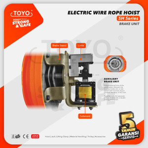 Electric Wire Rope Hoist 10 Ton x 12 Meter SH Series TOYO