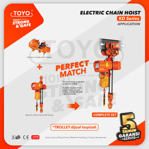 Electric Chain Hoist 10 Ton x 12 Meter KD Series TOYO