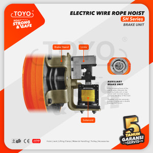 Electric Wire Rope Hoist 1 Ton x 12 Meter SH Series TOYO