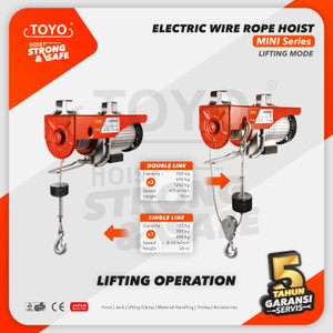 Mini Electric Hoist / Katrol Listrik 300/600 Kg x 20 Meter TOYO