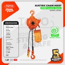 Electric Chain Hoist 0.5 Ton x 6 Meter HHBD Inverter TOYO