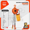 Electric Chain Hoist 2 Ton x 6 Meter HHBD Series TOYO