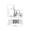 FORKLIFT DIESEL MITSUBISHI - 2,5 TON 3 METER