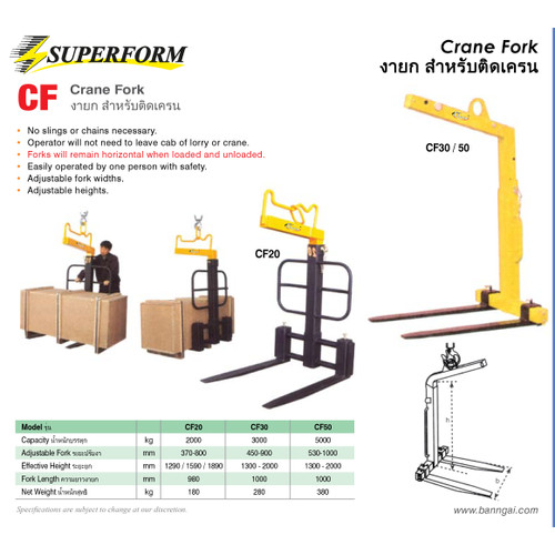 Crane Fork 2-3-5 ton Berkualitas Kokoh Kuat Premium Ban Ngai