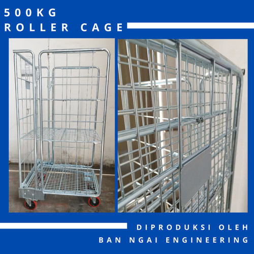 Trolley Rider / Roller Cage / Troli Keranjang / Troli Gudang 500kg