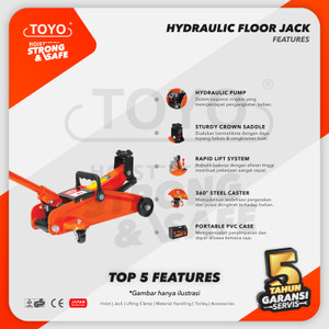 Hydraulic Floor Jack / Dongkrak Buaya Mobil 2 Ton TOYO