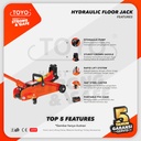 Hydraulic Floor Jack / Dongkrak Buaya Mobil 2 Ton TOYO