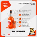 Hydraulic Bottle Jack / Dongkrak Botol 20 Ton TOYO