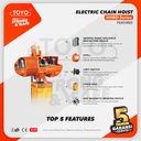 Electric Chain Hoist 10 Ton x 12 Meter HHBD Series TOYO