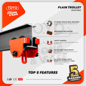 Plain Trolley / Manual Troli 2 Ton TOYO