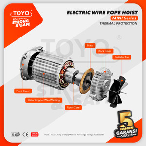Mini Electric Hoist / Katrol Listrik 300/600 Kg x 20 Meter TOYO