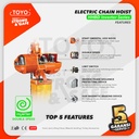 Electric Chain Hoist 0.5 Ton x 6 Meter HHBD Inverter TOYO
