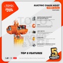Electric Chain Hoist 3 Ton x 6 Meter HHBD Series TOYO